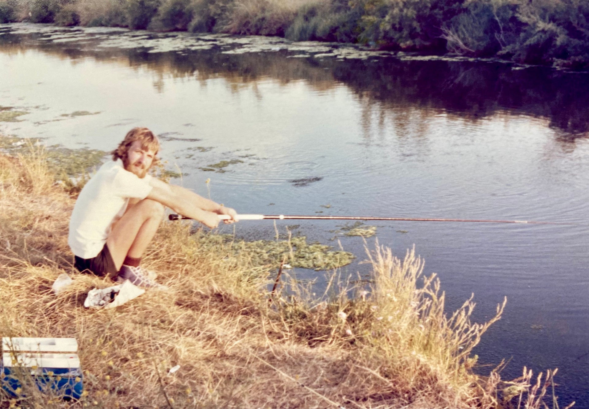Jovem pescador nos anos 70